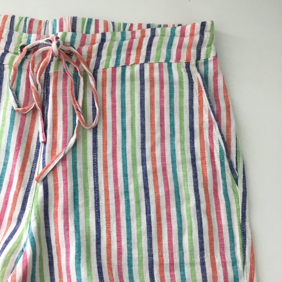 SOLD!! Linen Blend Striped Pants 4 Pockets by For Cynthia - Picture 2 of 7